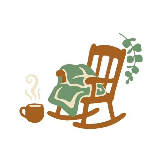 Rocking Chair Blanket With Eucalyptus