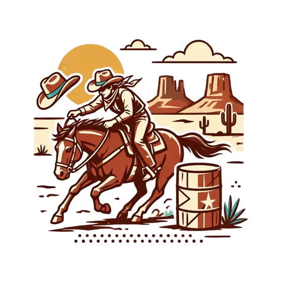 Barrel Racer With Star Barrel