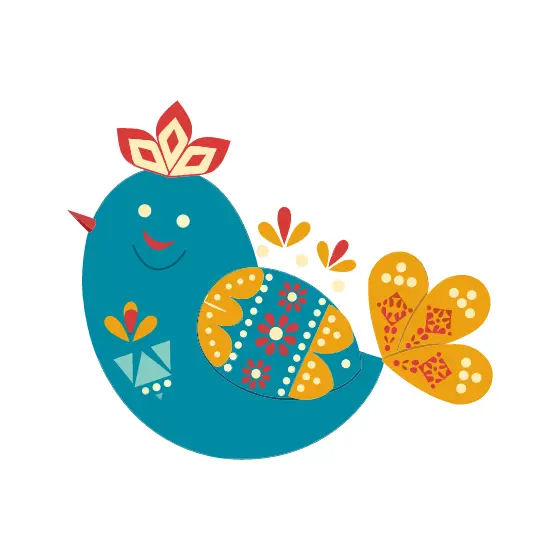 Teal Bird With Red Crest