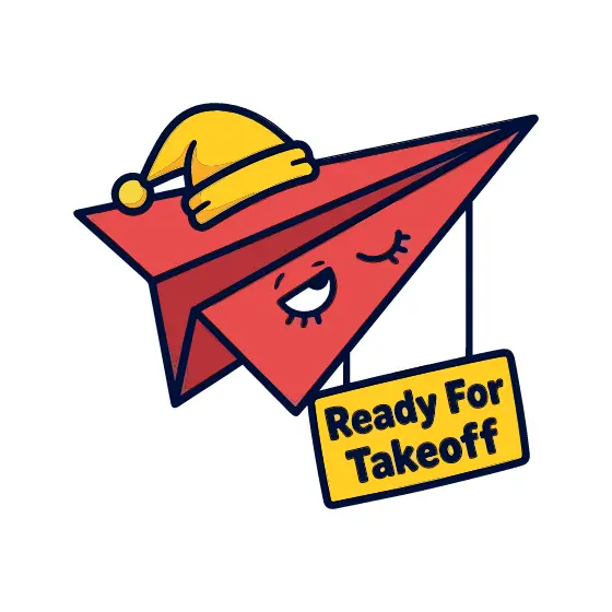 Sleepy Paper Airplane With Nightcap