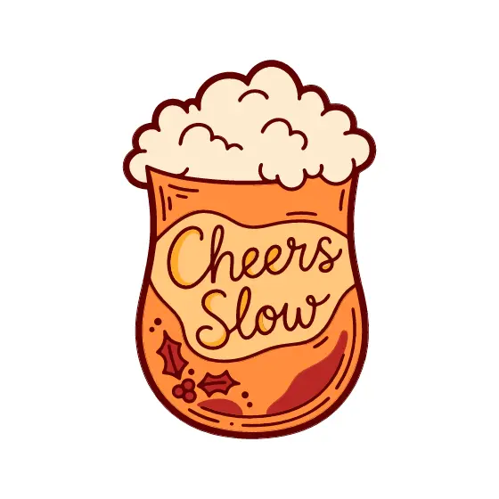 Foamy Orange Pint Glass Sticker