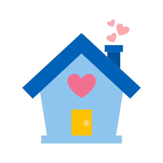 Cozy Home With Heart Window