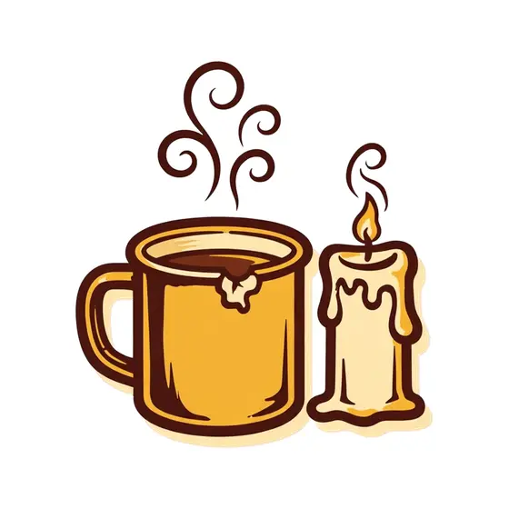 Enamel Mug and Candle Sticker