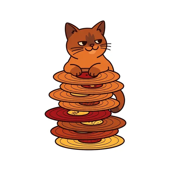 Smug Brown Cat Atop Records