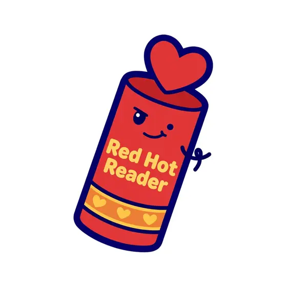 Red Crayon with Heart Tip Waving