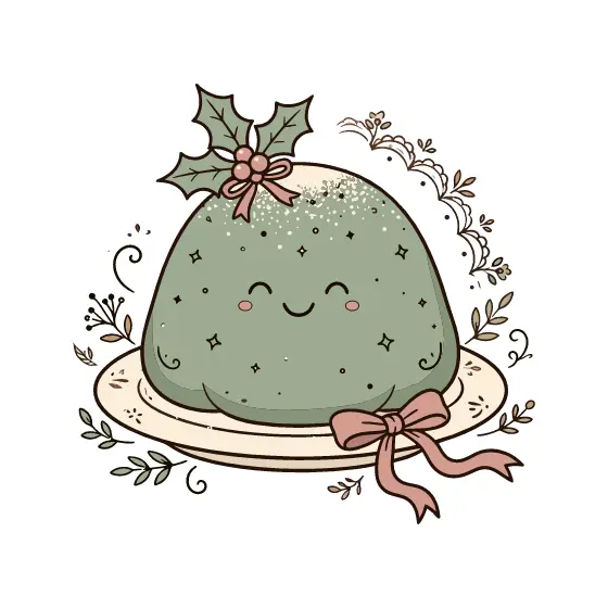 Smiling Pudding With Closed Eyes