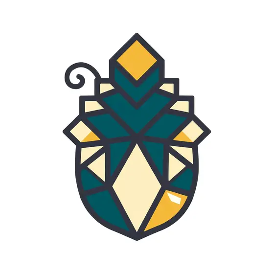 Faceted Acorn With Diamond Crest