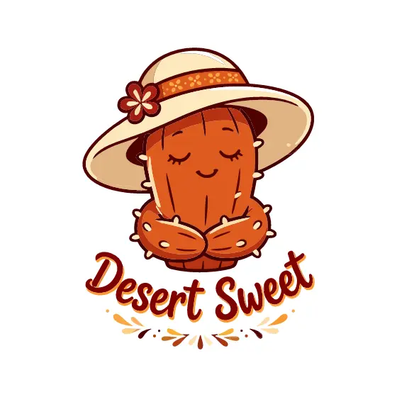 Sleepy Cactus in Sun Hat with Flower
