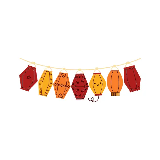 Angular Lanterns With Smiling Face