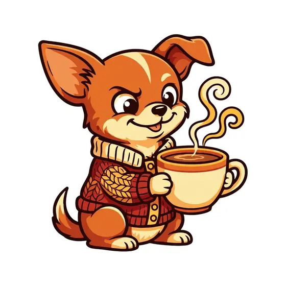 Smug Chihuahua Holding Cocoa Mug