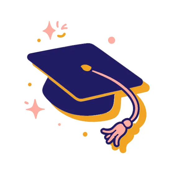 Navy Mortarboard With Blush Tassel
