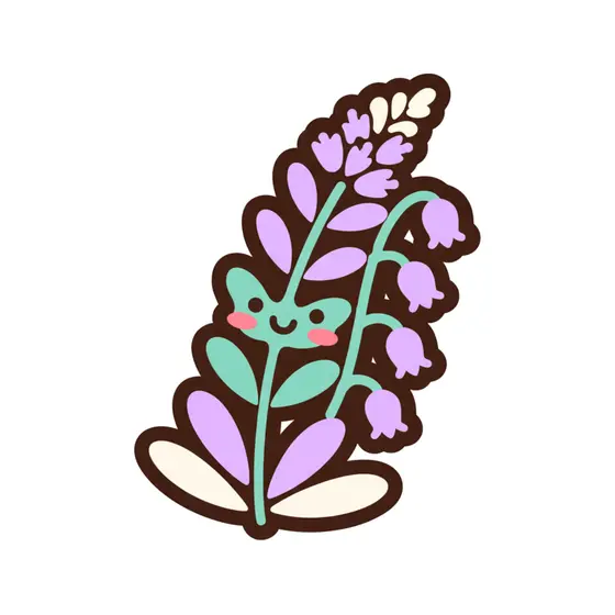 Kawaii Heather Sprig With Bellflowers