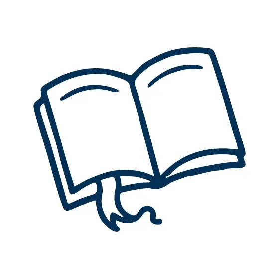 Open Book With Curled Ribbon