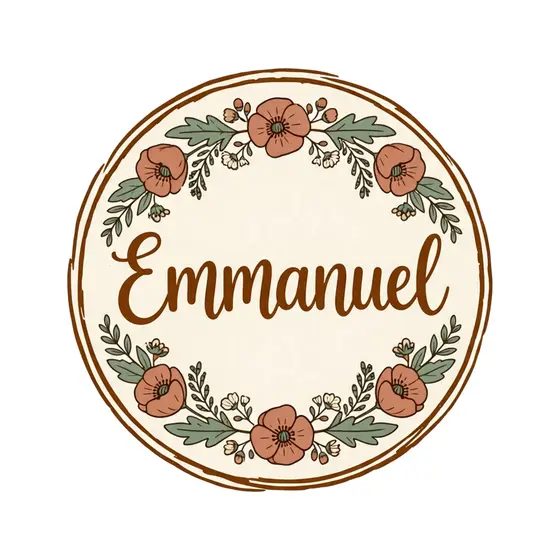 Emmanuel Script with Poppy Wreath