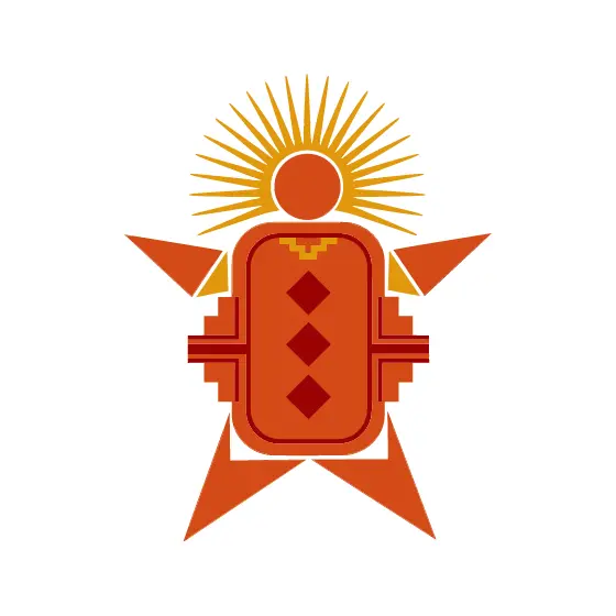 Symmetrical Sunburst Gingerbread Figure with Diamonds