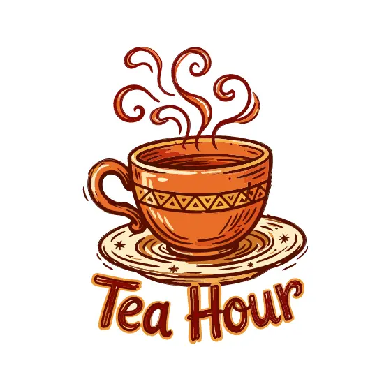 Terracotta Teacup With Patterned Band