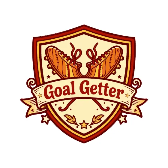 Crossed Orange Cleats Shield Badge