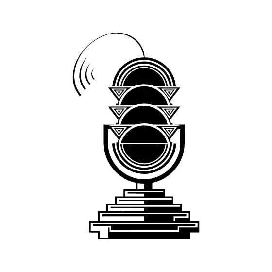 Tiered Microphone With Triangle Accents