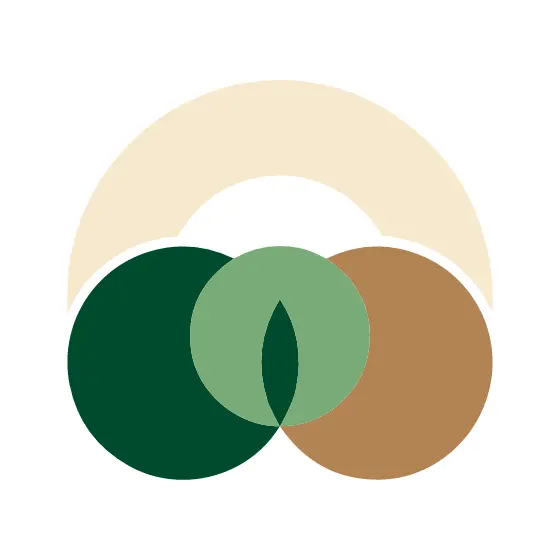 Overlapping Circles Under Cream Arch
