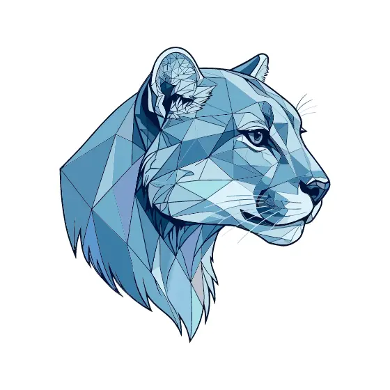 Low Poly Mountain Lion Profile