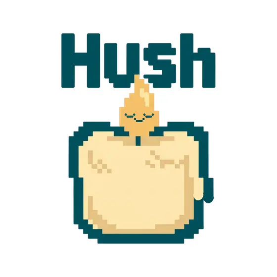 Pixel Candle With Sleepy Flame Hush