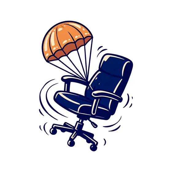 Spinning Chair Under Orange Parachute