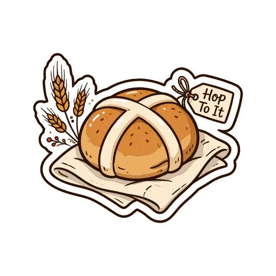 Hot Cross Bun With Side Tag