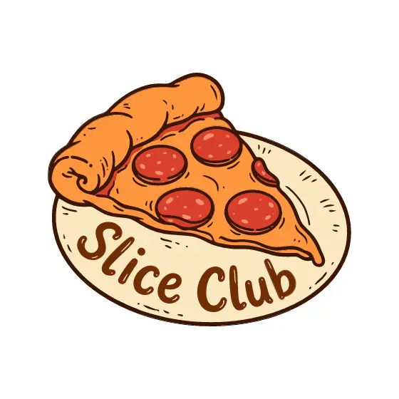Pepperoni Slice Club Sticker Rounded Crust