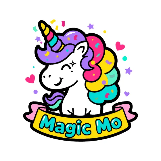 Purple Pom Unicorn with Yellow Banner