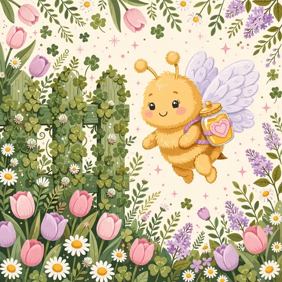 Plump Honey Bee With Heart Jar