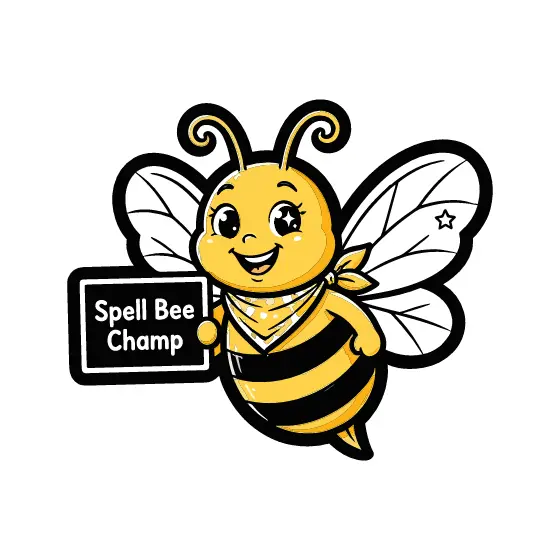 Bandana Bee Waving Spell Bee Sign