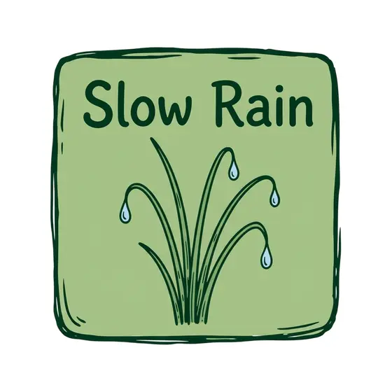 Slow Rain Chives with Hanging Drops