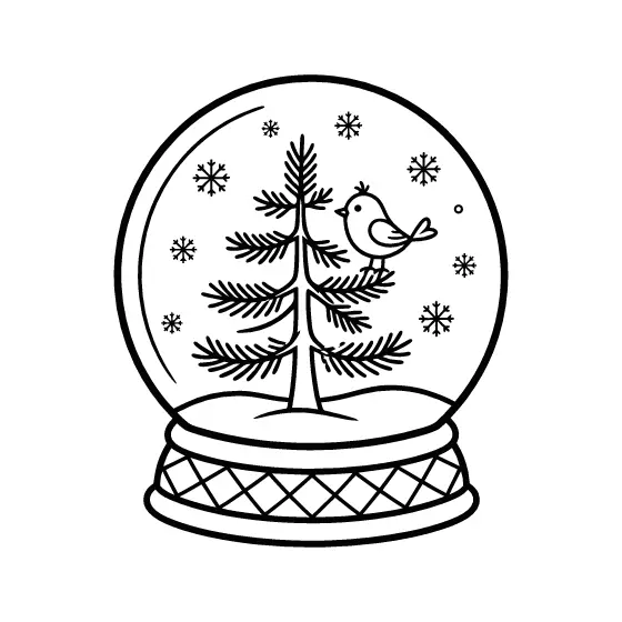 Snow Globe With Lattice Base