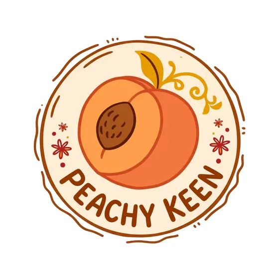 Whole Peach With Blossom Accents