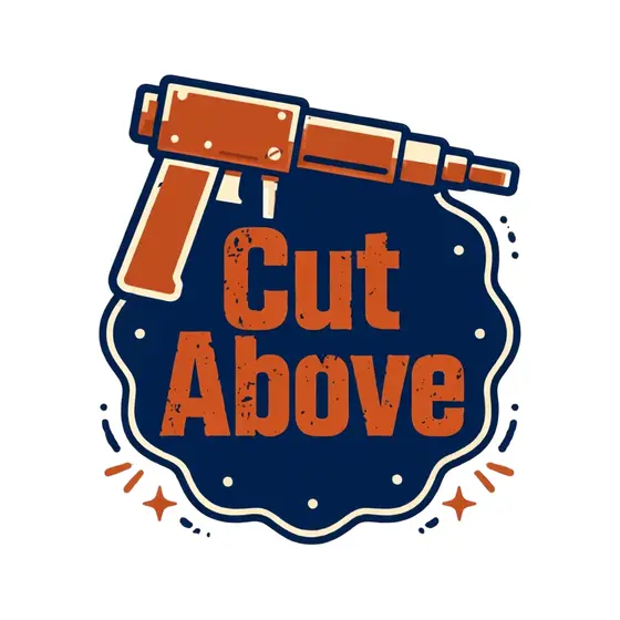 Rust Rivet Gun on Navy Badge