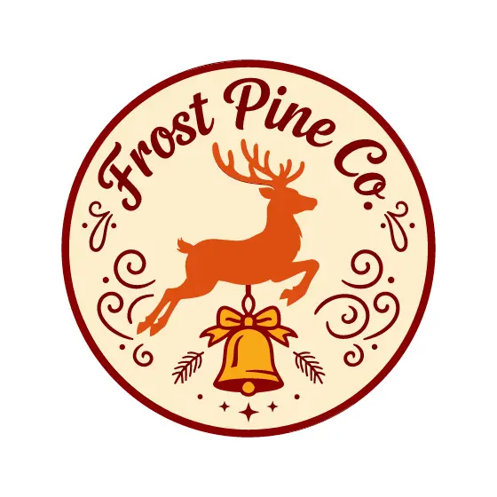 Leaping Reindeer With Bell Circle Badge