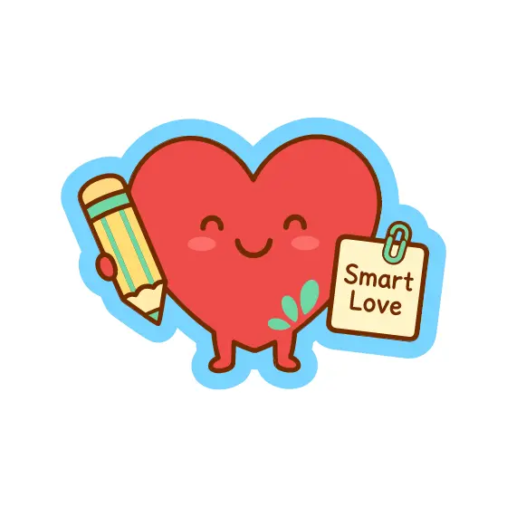 Red Heart Holding Pencil With Note