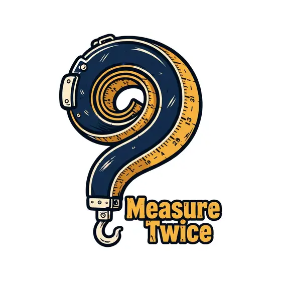 Tape Measure Question Mark Navy