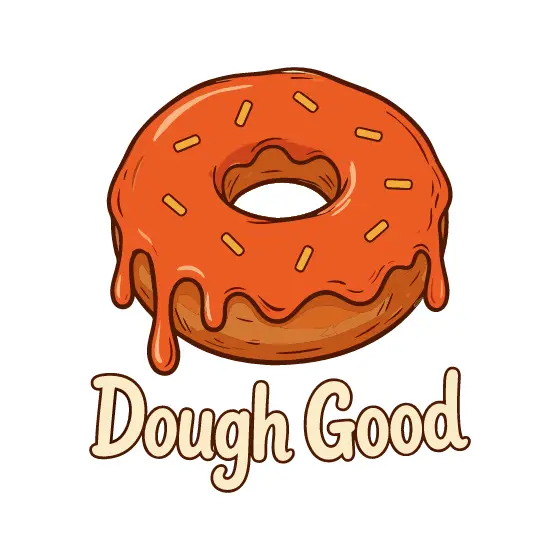 Orange Glazed Donut With Mustard Sprinkles