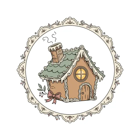 Gingerbread Cottage With Sage Roof