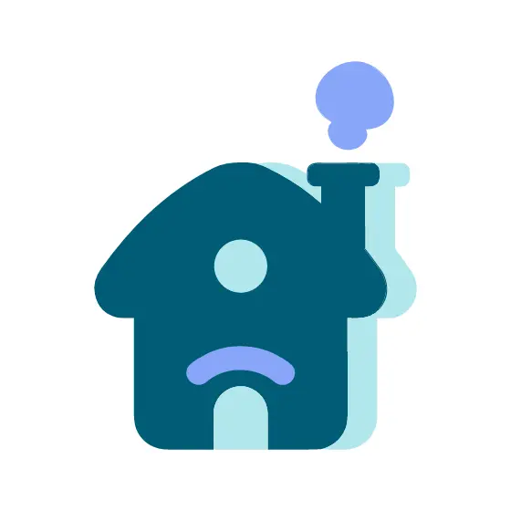 Sad House With Frown