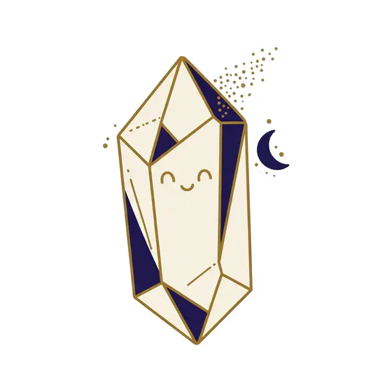 Cream Quartz Crystal With Smiling Face