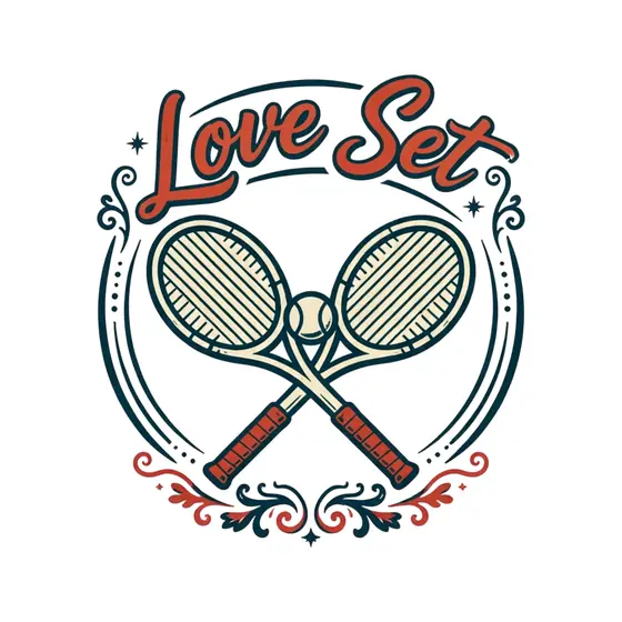 Crossed Rackets Love Set Badge