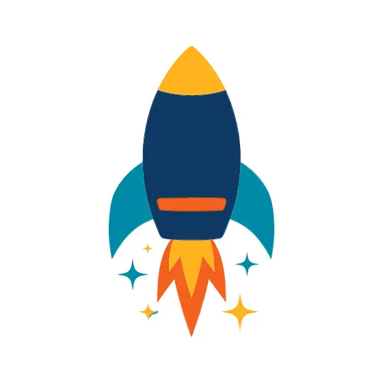 Rocket With Sparkling Take Off