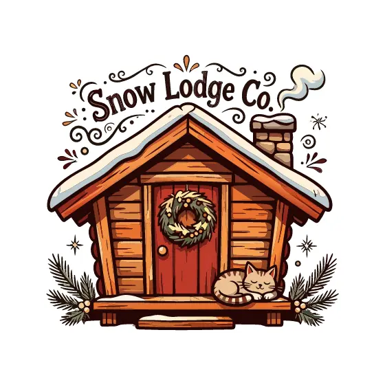 Red Door Cabin With Sleeping Cat