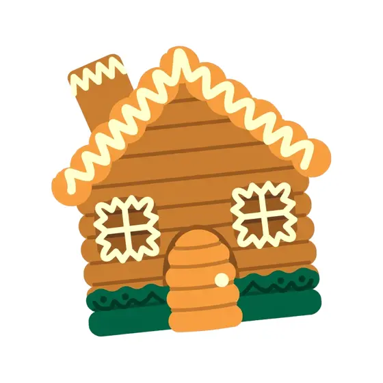 Knit Gingerbread House With Icing Trim