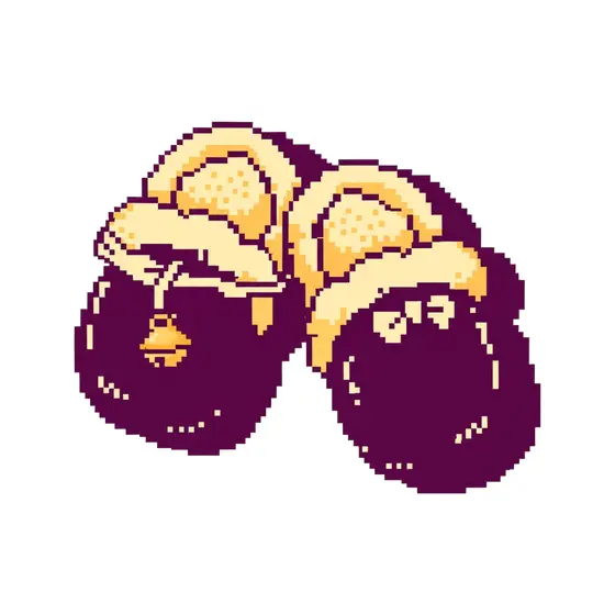 Plum Pixel Slippers Tumbled Pair