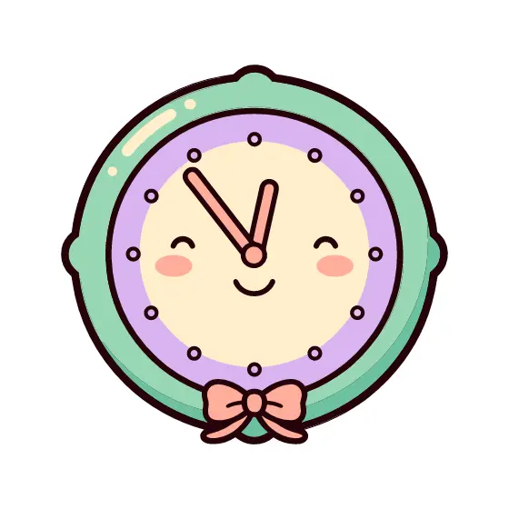 Sleepy Clock Near Midnight Sticker