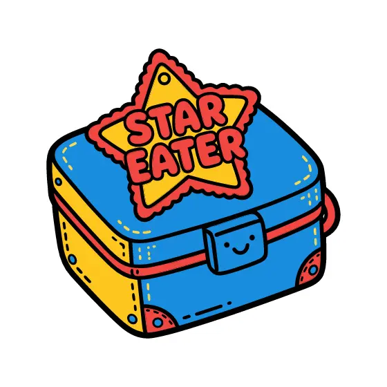Blue Lunch Box With Red Star Badge