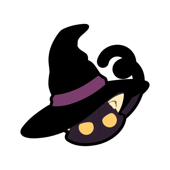 Witch Hat With Peeking Cat